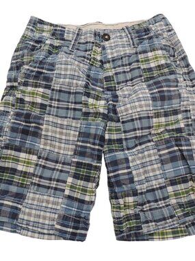 American Eagle Classic Length Madras Plaid shorts Mens size 26